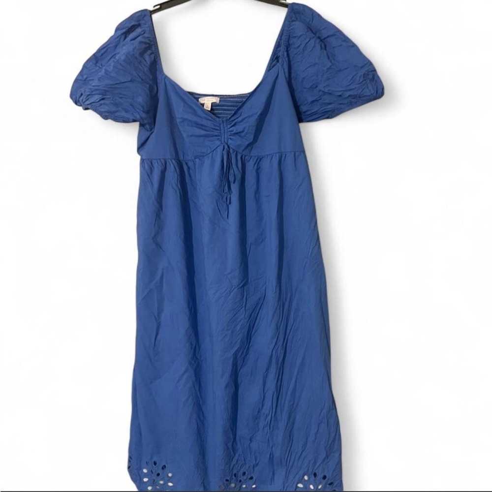 LC Lauren Conrad Blue Smocked Dress